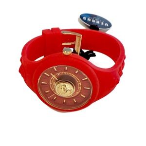 VERSACE Red Gold Lion Head Watch NWT